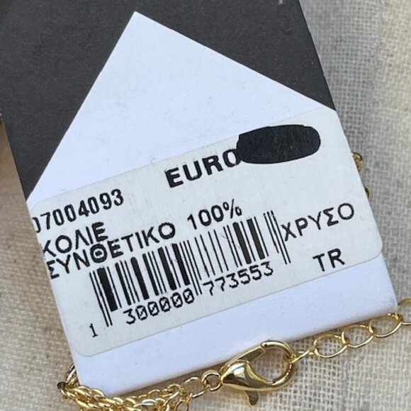 Gold Tone 3 Multi Strand Layered Chain 17 Necklace Made in Greece NWT - Picture 8 of 8